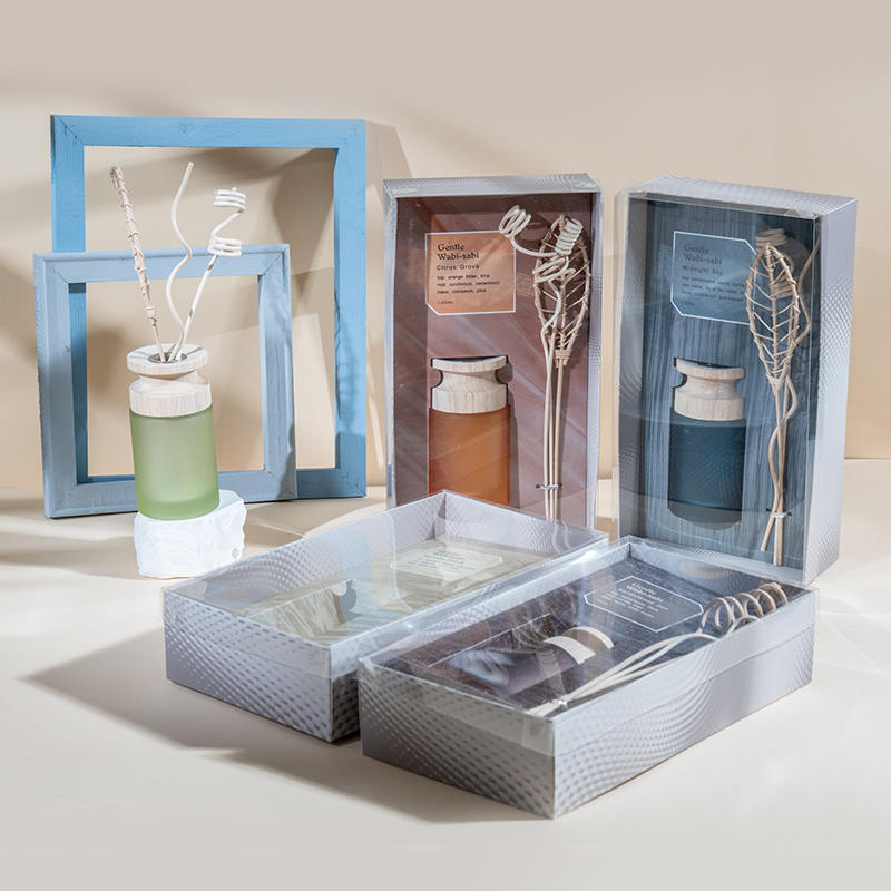 Ahşap çubuk aroma difüzörlü yüksek silindirik cam şişe birinci sınıf kamış difüzör satıcısı