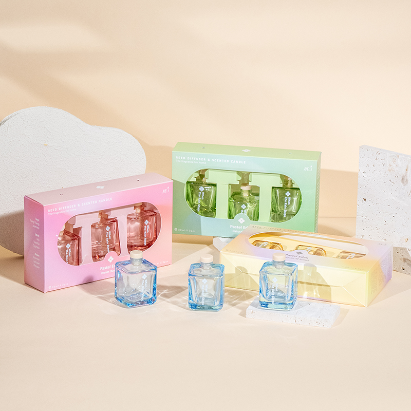 3PCS kare şişe kamış difüzör seti-3PCS aroma seti