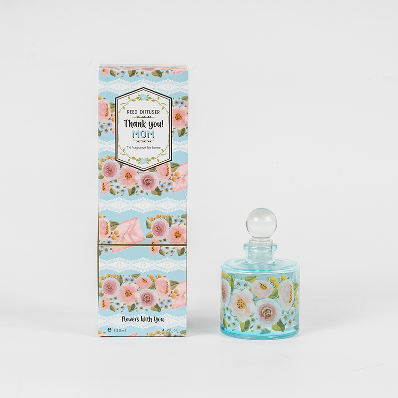 Anneler günü zarif yuvarlak cam şişe kamış difüzör