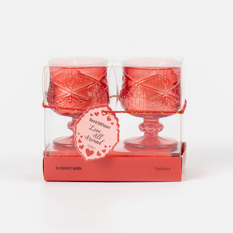 Sevgililer günü klasik şık fincan kokulu mum 2 adet set-ogranic eko soya balmumu mum seti üreticisi